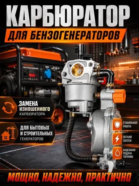 Карбюратор газ-бензин 168F 170F GX160 GX200 генератора