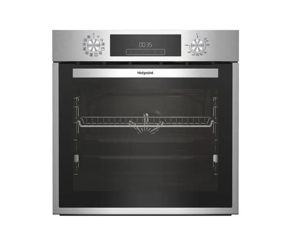 Духовой шкаф электрический встраиваемый Hotpoint HFE8 1231 JSH IX, 72 л, гриль, конвекция, очистка паром, 12 режимов, тройное стекло, телескопические направляющие