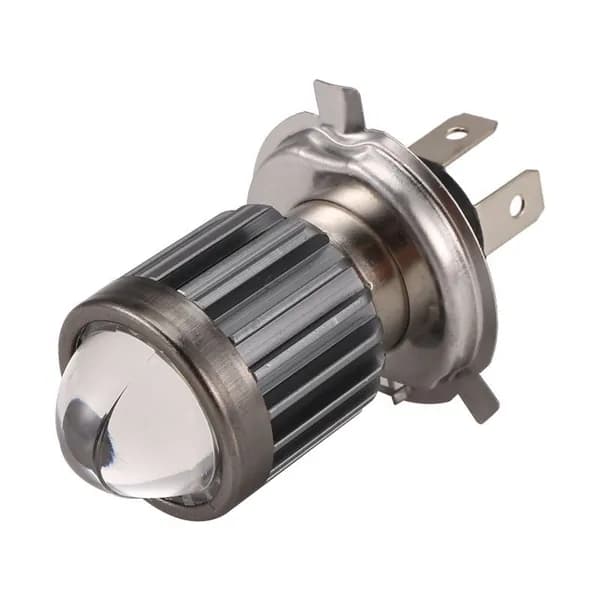 H4 светодиодная фара для мотоцикла - интегрированная двухцветная лампа 12W, 1200 lm, 12-80V / корпус из авиационного алюминия