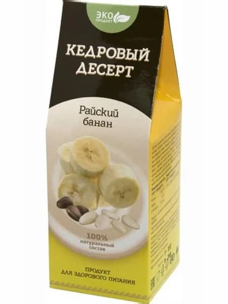 Кедровый десерт Райский банан, 150 гр, Дэльфа, Арго