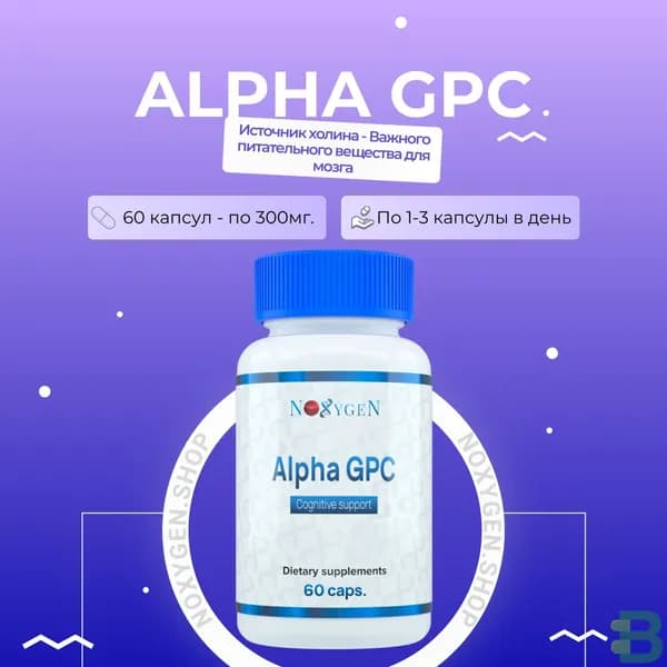 Alpha GPC 60 капс. ноотроп, эйфоретик, энергетик
