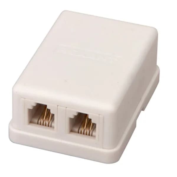 Rexant Розетки и патч - панели 03 - 0002 Розетка телефонная внешняя, 2 порта UTP, RJ - 14 6P4C , CAT 3