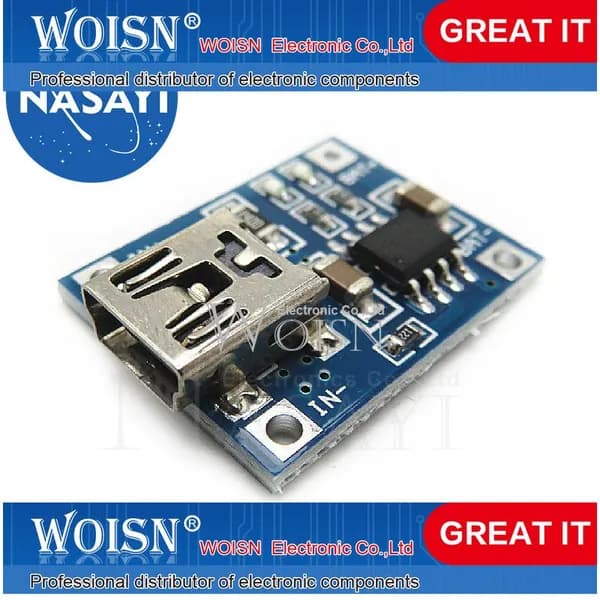 5шт Mini interface TP4056 1A lithium battery special charging board Charging module Lithium battery charging Mini наличный товар