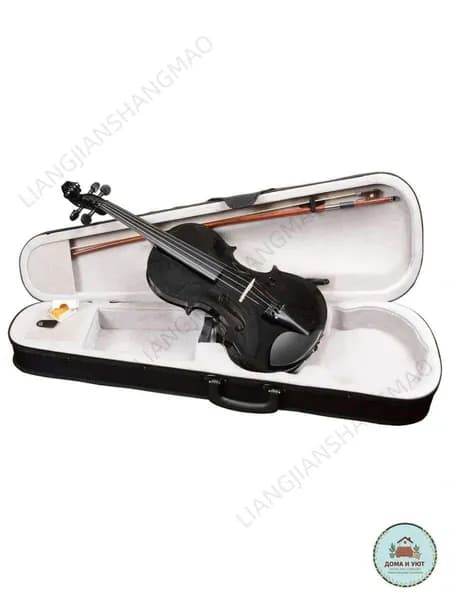 Китайская скрипка, размер скрипки 4/4, (полный комплект - футляр + смычок + канифоль)
