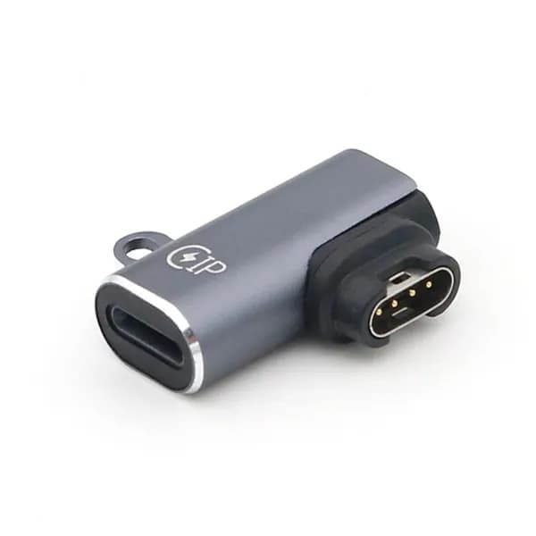 Переходник для зарядки часов Garmin с разъёмом Lightning и боковым изгибом