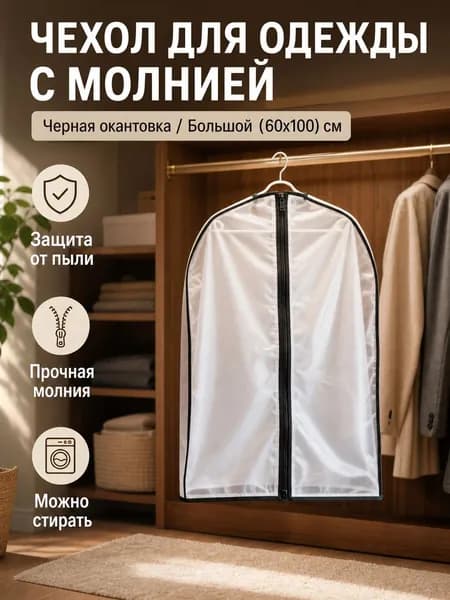 Чехол для одежды 80x60 см, 1 шт