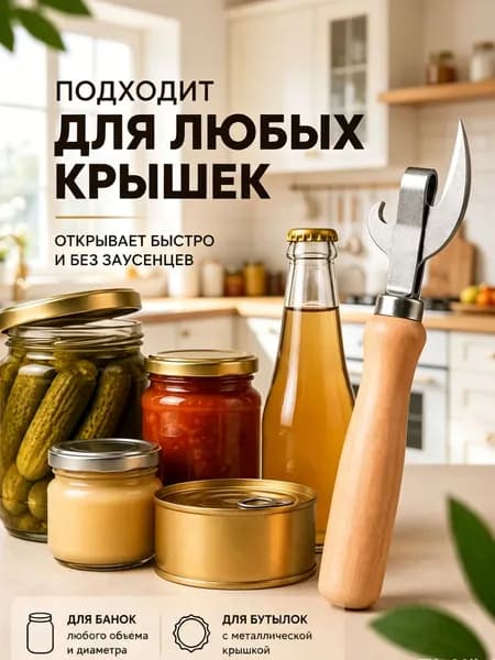 Открывалка 15.4 см железо 1 шт оливковый