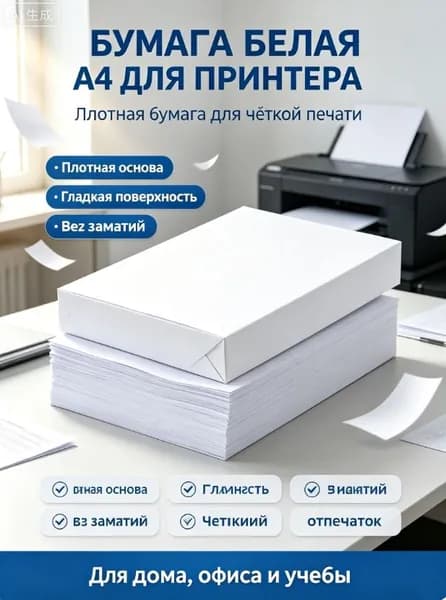Бумага для принтера для факса, Копировальная A4, 100 лист., шт