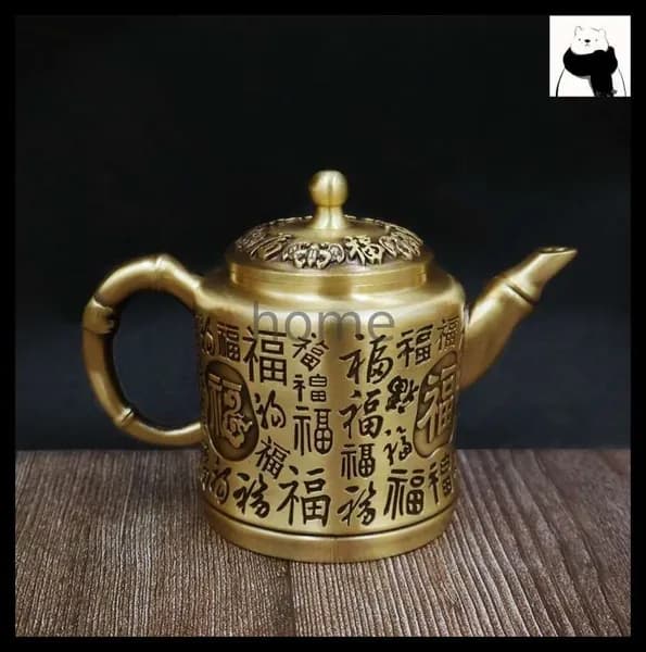 Чайник винтажный , Коллекционный чайник , бронзовый