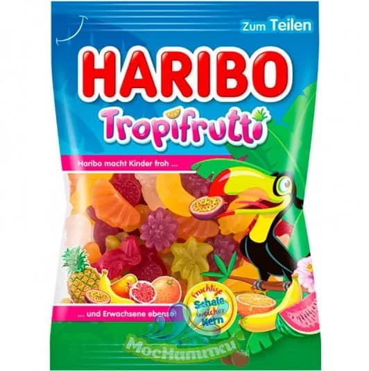 Жевательный мармелад Тропические фрукты 100г HARIBO Tropifrutti