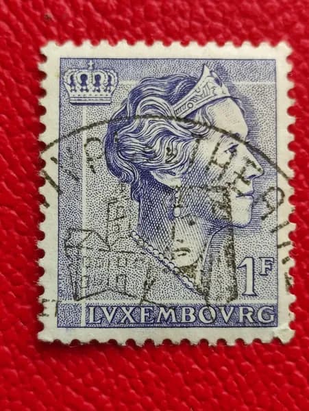 Марки Люксембург 1962. "Великая герцогиня Шарлотта". Гашение. Редкость - см фото