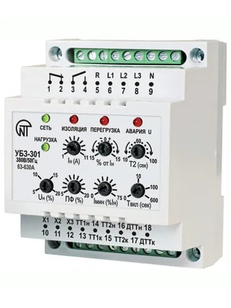 Универсальный блок защиты УБЗ-301 63-630А Новатек-Электро