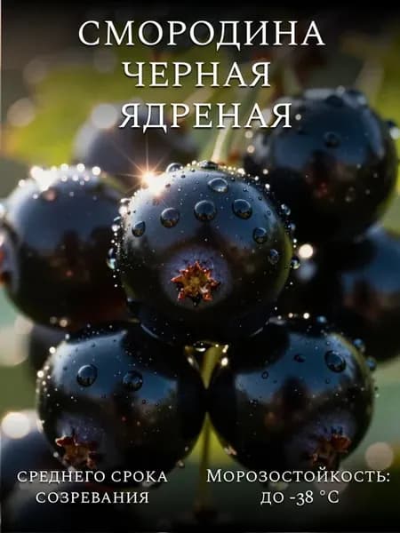 Смородина саженцы ЗКС черная крупная Ядреная
