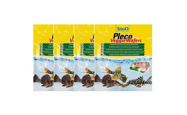 TetraPleco Veggie Wafers корм-пластинки с добавлением цуккини для донных рыб 15 г х 4 шт.