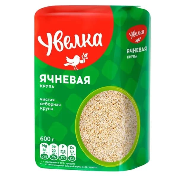 Увелка Крупа Ячневая, 600 г //