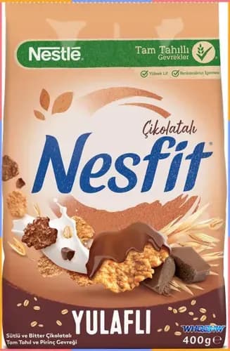 Nestl Nesfit Шоколадные цельнозерновые и рисовые хлопья 400 г