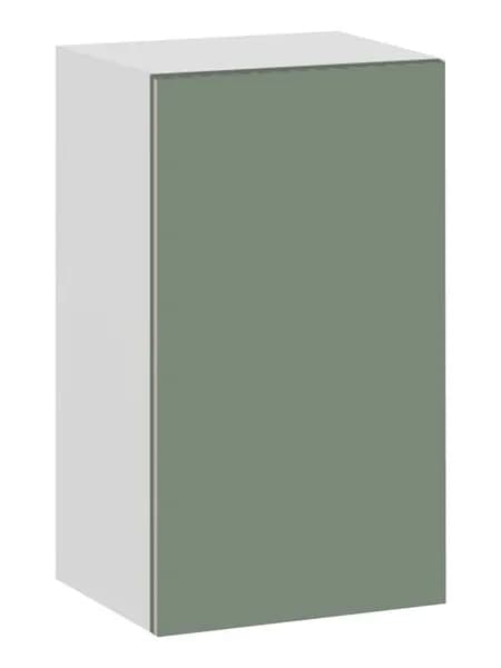Кухонный модуль навесной, шкаф Альфа Дуо, с полками, 40х32х70 см, Белый / Кипарис