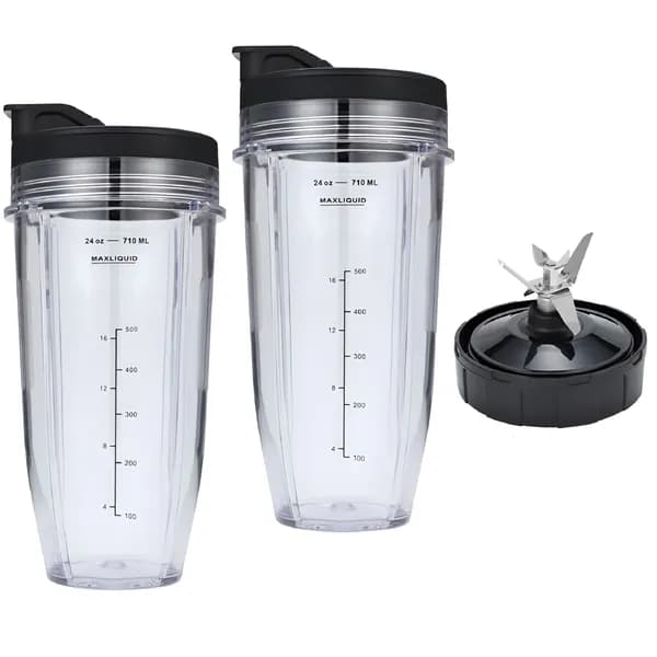 ACDANC Заменители чаш для блендера Ninja BN801, 24oz, с 7 ребрами.