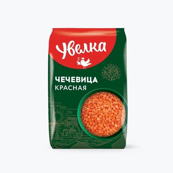 Чечевица красная Увелка, 450 г