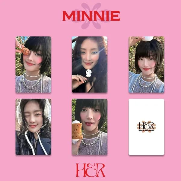 Карточки GIDLE Minnie HER альбом карты Фотокарточки 5.4*8.6cm 5 шт