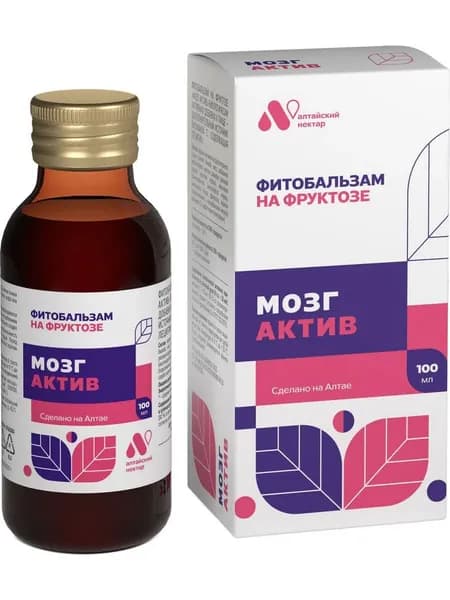 Фитобальзам МОЗГ АКТИВ на фруктозе Алтайский нектар, 100мл
