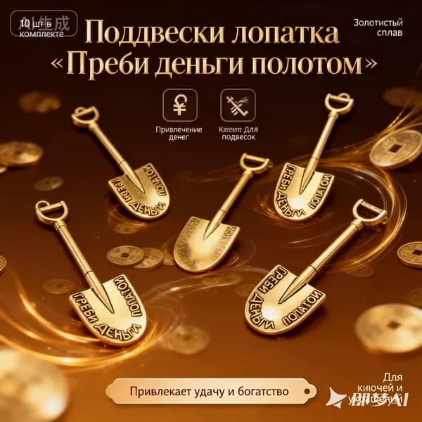 Золотая лопата, сувенир,10 шт
