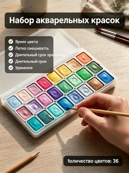 Краски акварельные 1 шт., 24 мл./ 56 г.