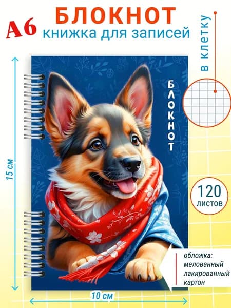 Записная книжка А6 в клетку Радость всегда