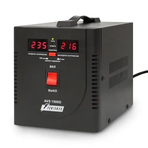 Стабилизатор напряжения Powerman AVS 1500D Black, 1500W, черный