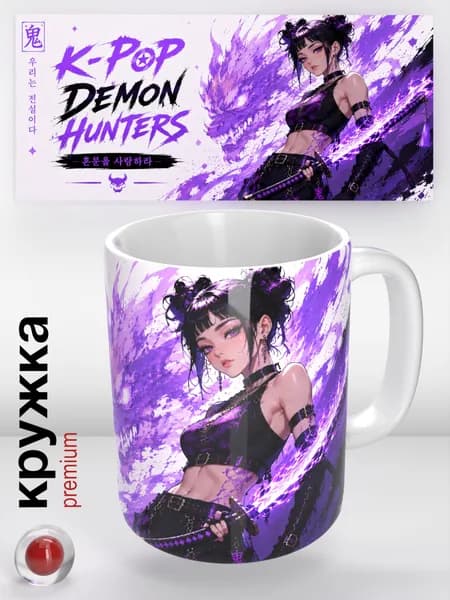 Кружка Кейпоп-охотницы на демонов (KPop Demon Hunters)