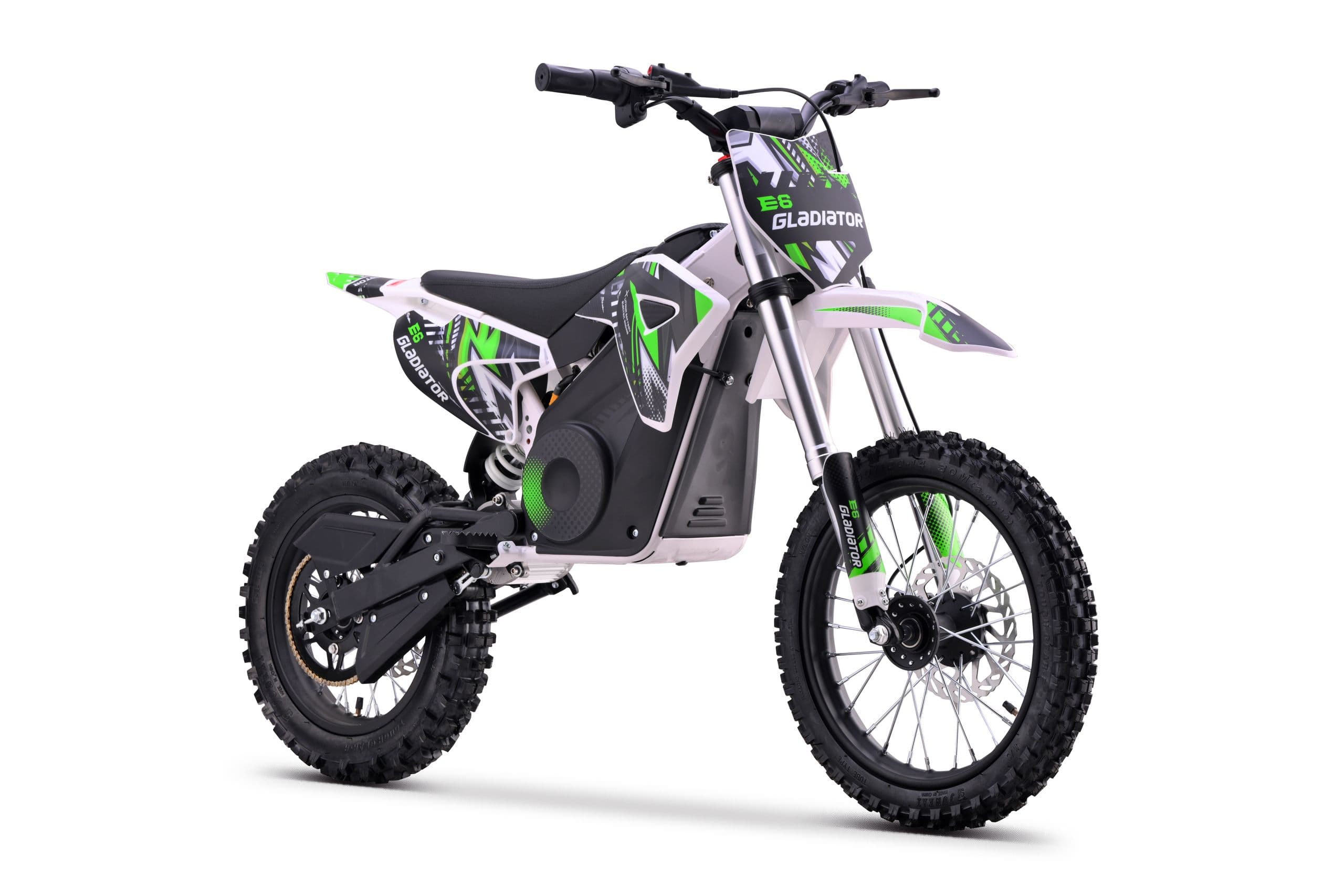 Питбайк электрический Gladiator E6 green (48V1600W, 14/12 без ПТС в заводской упаковке)