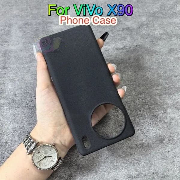 ВеликийЧехол для ViVo X90 , нежный матовый, полупрозрачный, удобный, дышащий жесткий чехол