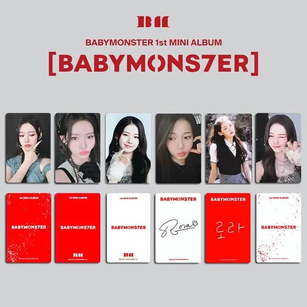 Карточки BABYMONSTER k-pop карточки коллекционные 5.4*8.6cm 7 шт