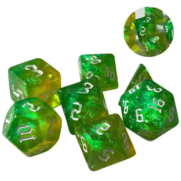 7 шт. блестящих DND-костей для ролевых игр и вечеринок (стиль 1)