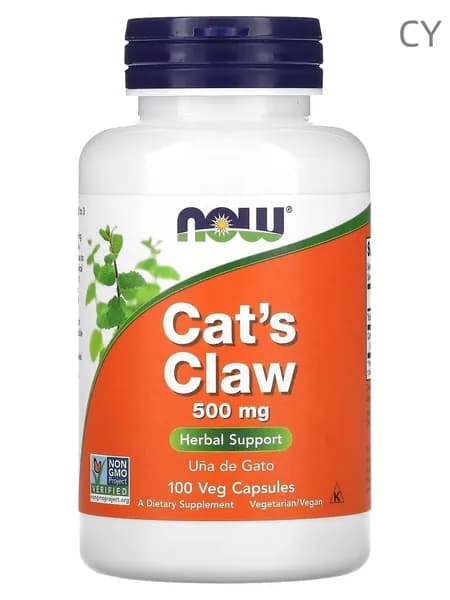 Кошачий коготь NOW Cat's Claw 500 мг 100 вегетарианских капсул (капсулы массой 619 мг)