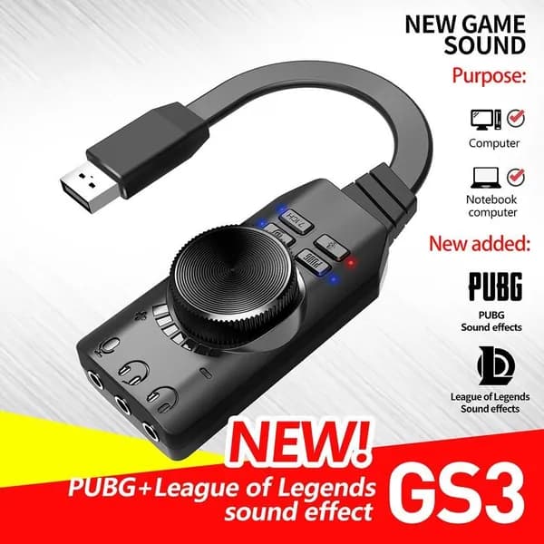 USB-звуковая карта GS3, 7.1-канальный объемный звук, поддержка Windows/macOS/Linux