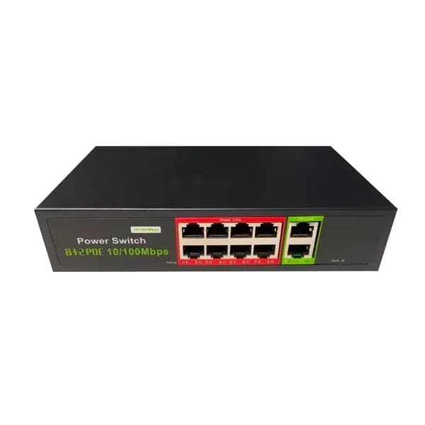 Uranium POE-8002-96W 8-портовый PoE коммутатор 10/100 2 порта RJ45 Uplink 96W