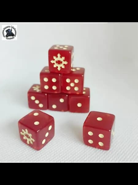 кубики Warhammer 40K диаметром 16 мм 4 шт