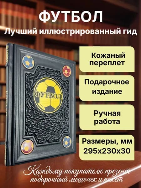 Футбол. Лучший иллюстрированный гид. Подарочная книга в кожаном переплете. | Шпаковский Марк Максимович, Петров Василий Федорович