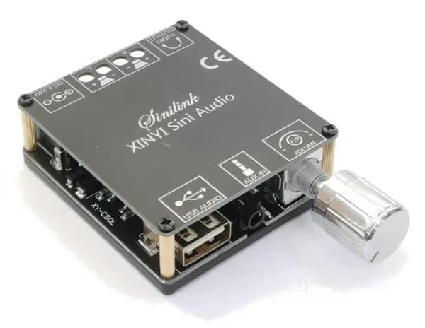 Усилитель звука 2х50 Вт на AP3050D, Bluetooth 5.0, 5-24В, Sinilink XY-C50L