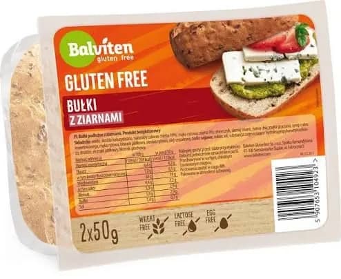 Длинные булочки с семечками Balviten без глютена 5 шт x 100г