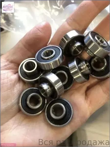 Подшипники 608 RS скоростные ABEC-11 (набор 2 шт) с выступающей втулкой на электросамокат, коляску, беговел, скейтборд