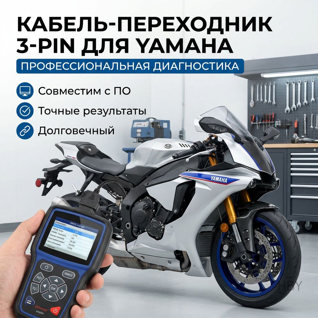 Кабель-переходник 3-контактный для мотоциклов Yamaha