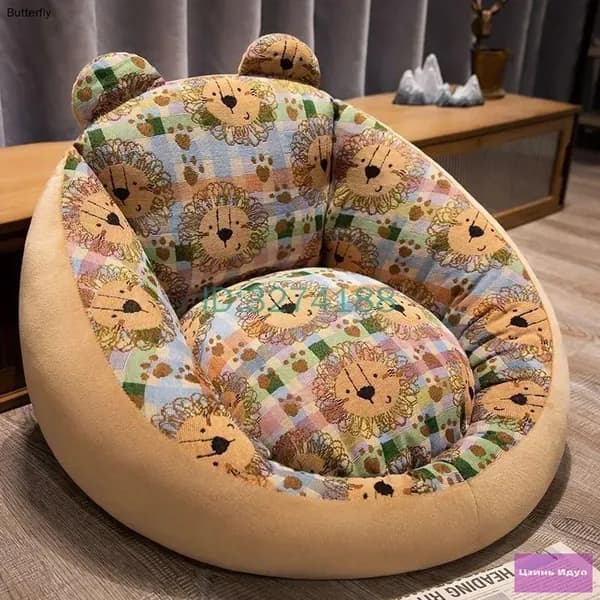 Прямой диван 55х50х50 см,белый, розовый