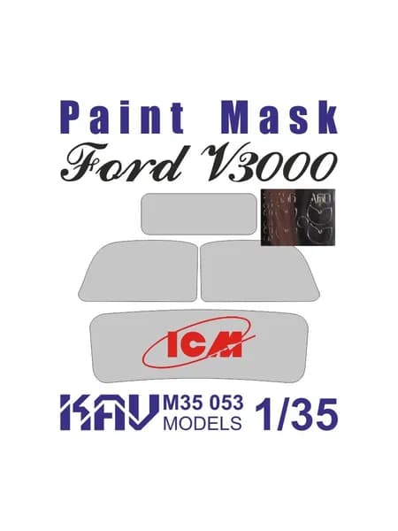 Окрасочная маска на остекление Ford 3000S Series (ICM) 1:35 KAV M35 053