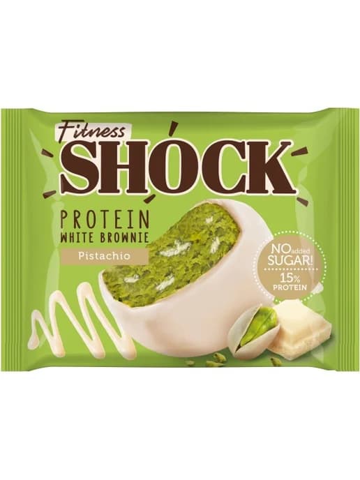 Протеиновое печенье Fitnes SHOСK Брауни Белый шоколад и Фис
