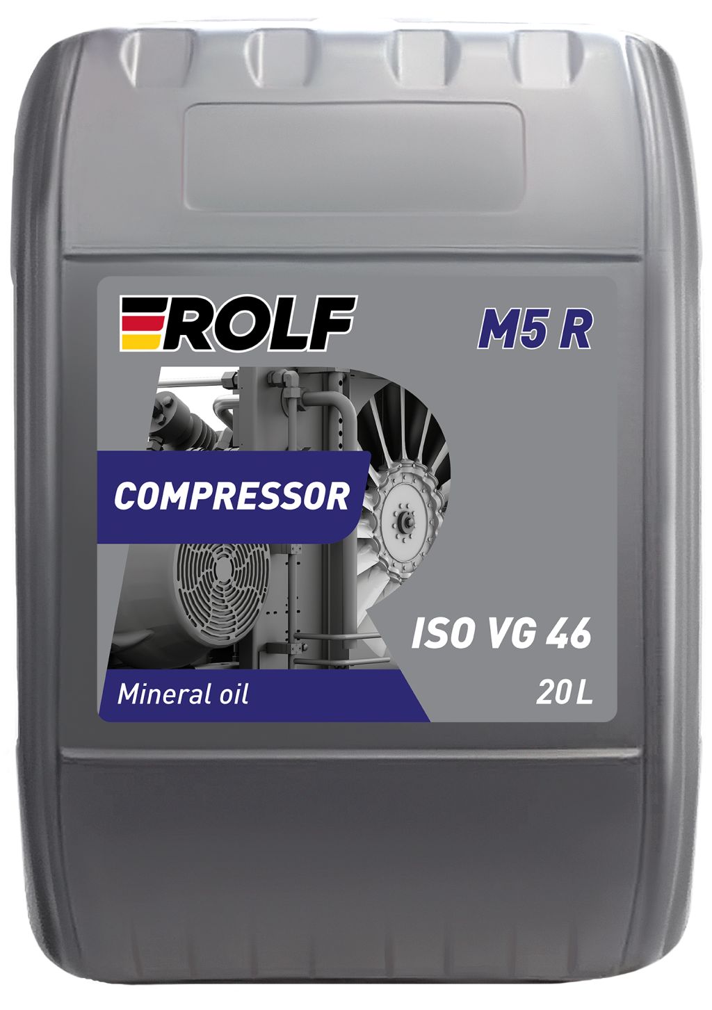 Масло компрессорное минеральное ROLF COMPRESSOR M5 R 46 20л (пласт. канистра) 323179
