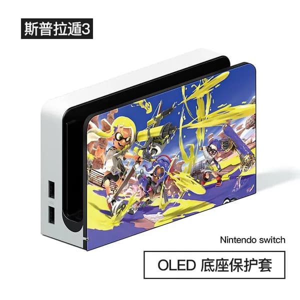 Чехол Sprouton 3 Switch Nintendo с мягким корпусом, защитный с карманом для карт, базовый корпус NS OLED цветного корпуса