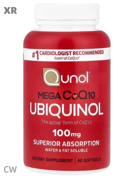 Коэнзим Q10, убихинол, 100 мг, 60 капсул, Qunol