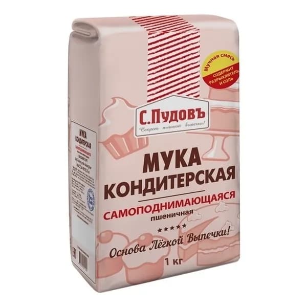 Мука С.Пудовъ цельнозерновая самоподнимающаяся 1 кг
